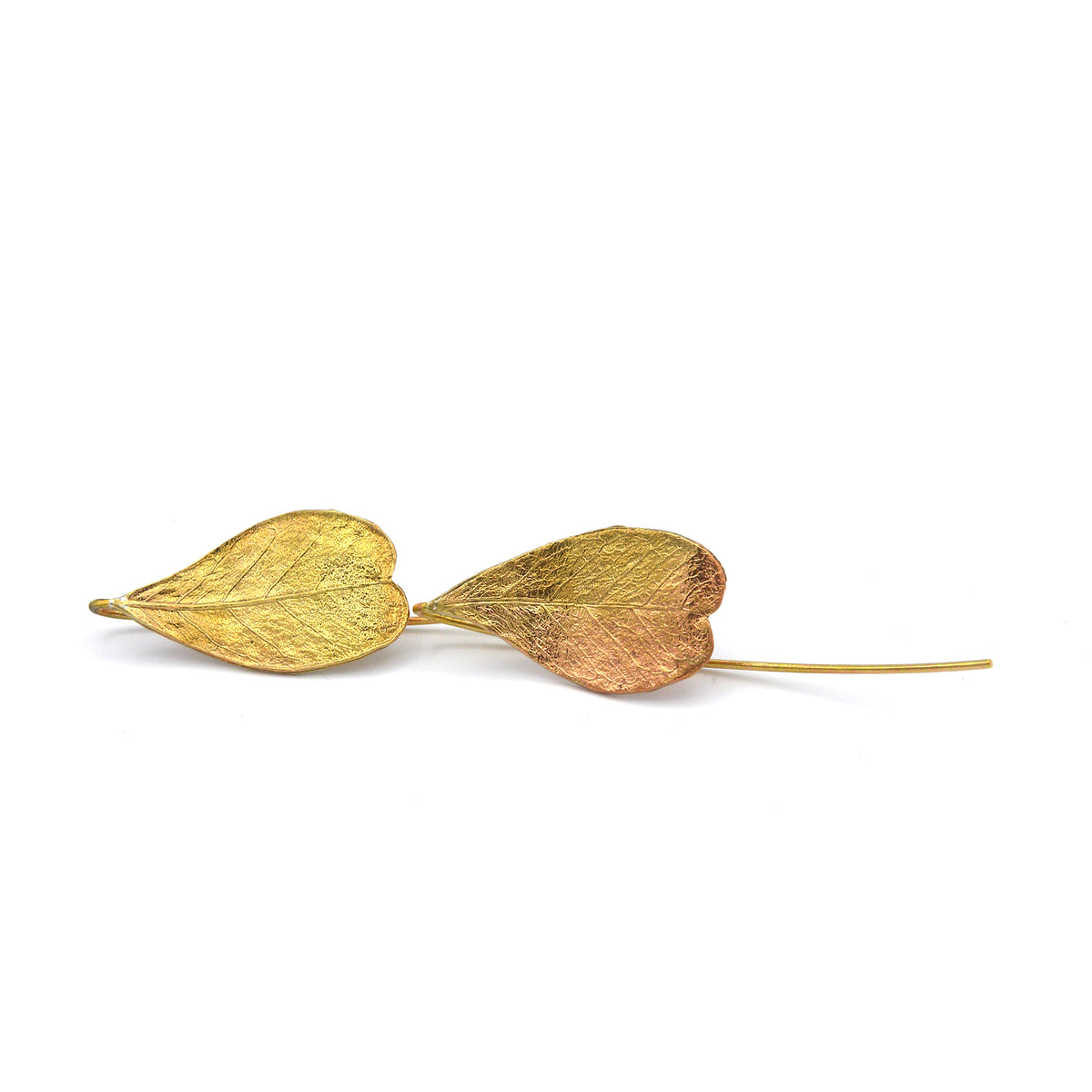 Large jasmine leaf earrings