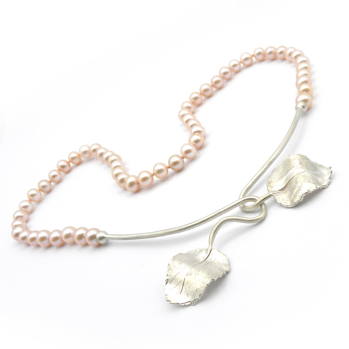 Bronze and pink pearls princess necklace