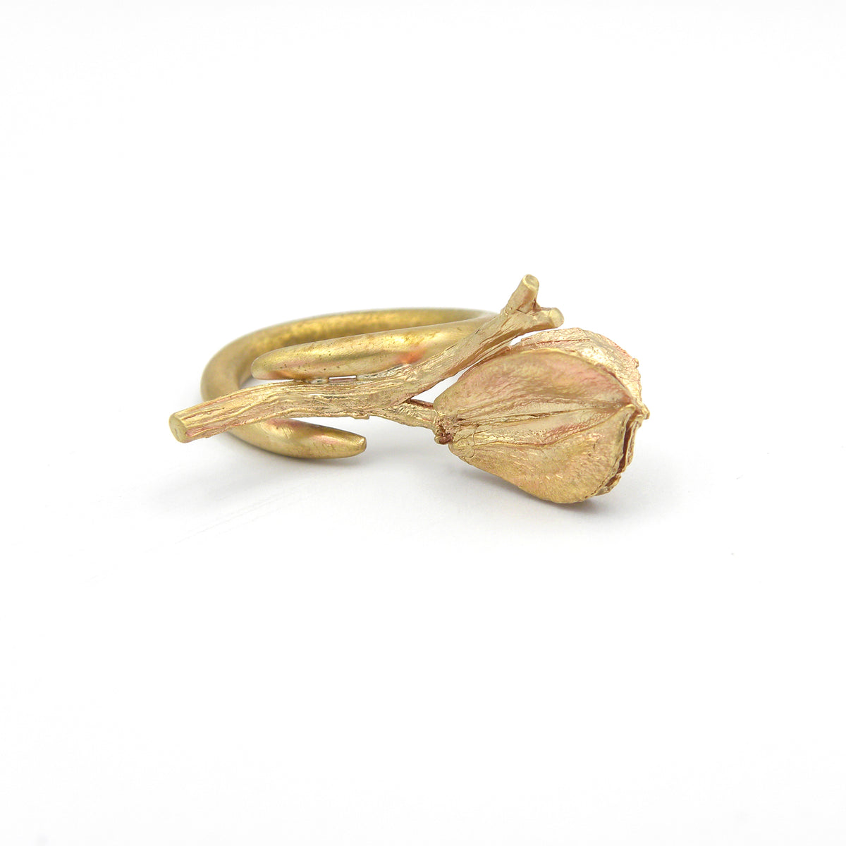 Bronze berry twig ring