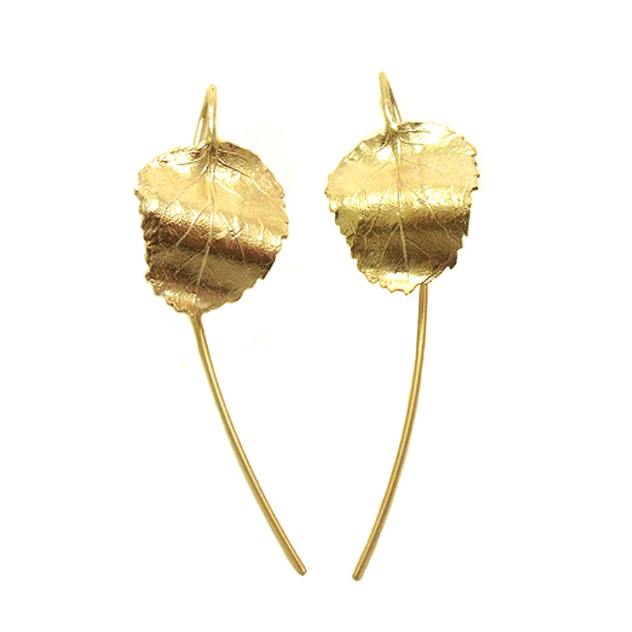 Rose leaf earrings